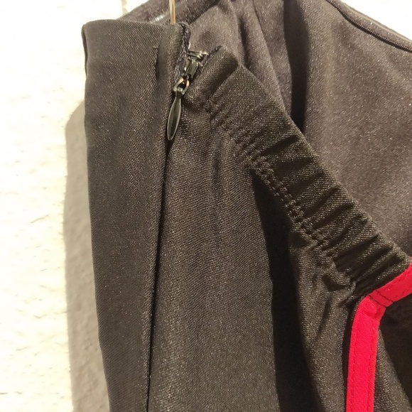 Strapless Black and Red High Low Chiffon Dress - Picture 3 of 4